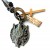 Colier barbati cu medalion cap de lup argintiu 115059